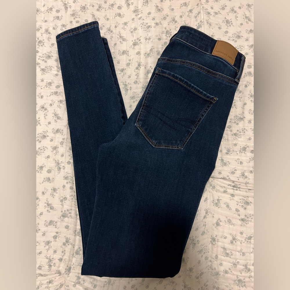American Eagle Outfitters Dark Blue Skinny Jeggings - Xlong